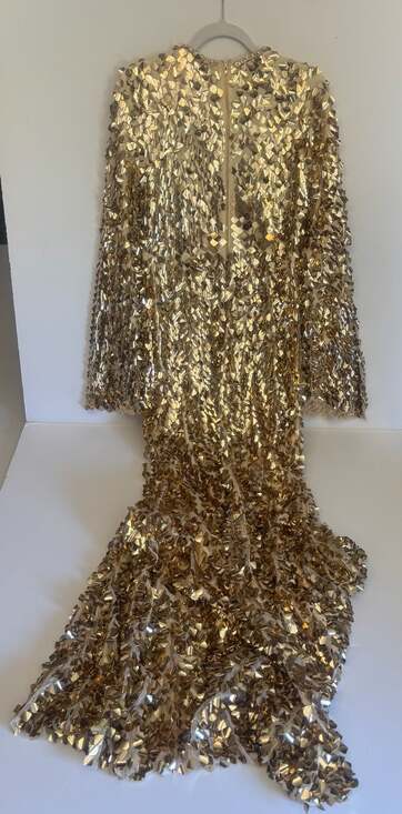 Fashion Nova Dresses & Skirts - Fashion Nova Delani Sequin Maxi Dress in Gold